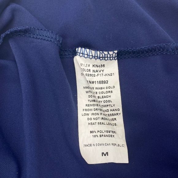 Graceful By Happy Scrubs Stretchy Long Sleeve Tee in Navy - Picture 6 of 6